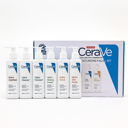 CeraVe Moisturizing Facial Kit – 6-step Hydra Skincare Set For Face & Body